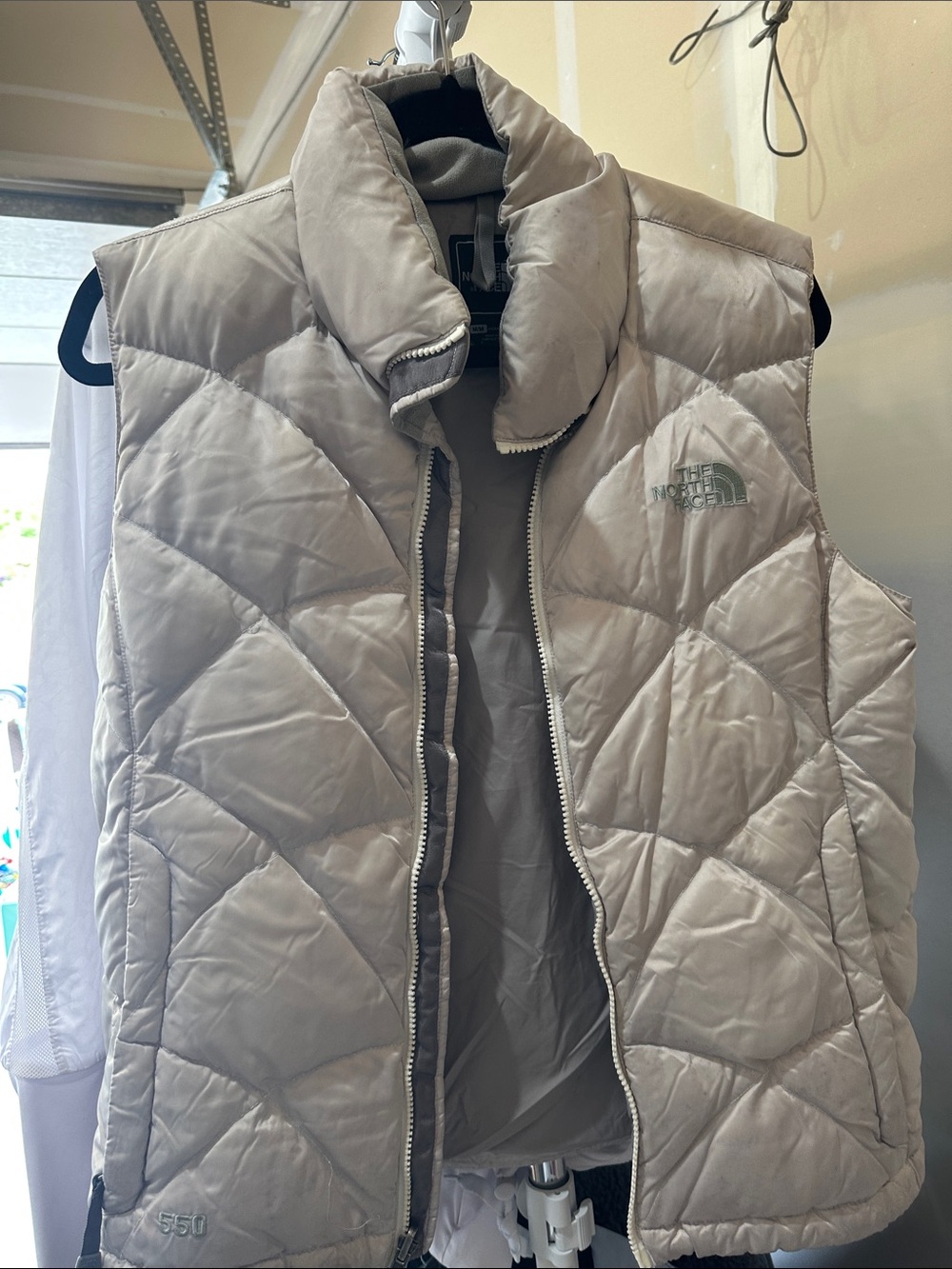 The North Face Women’s Quilted Puffer Vest in Light Taupe